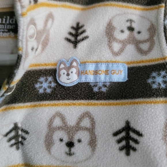 Carters Wolf Snowflake Fleece Pullover Toddler 18M - Picture 2 of 6